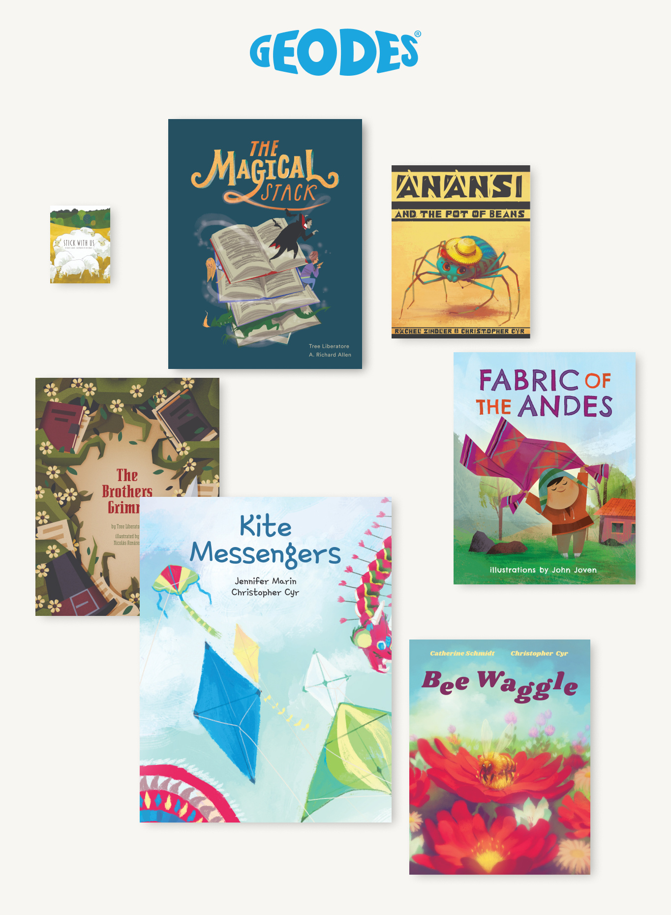 A collage of Geodes book covers A collage of Geodes book covers