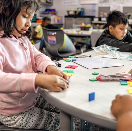 Student in classroom EM2