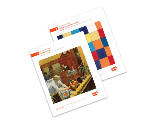 Imagen de las portadas del libro Aplicar de Eureka Math Squared de los niveles 1 y 3